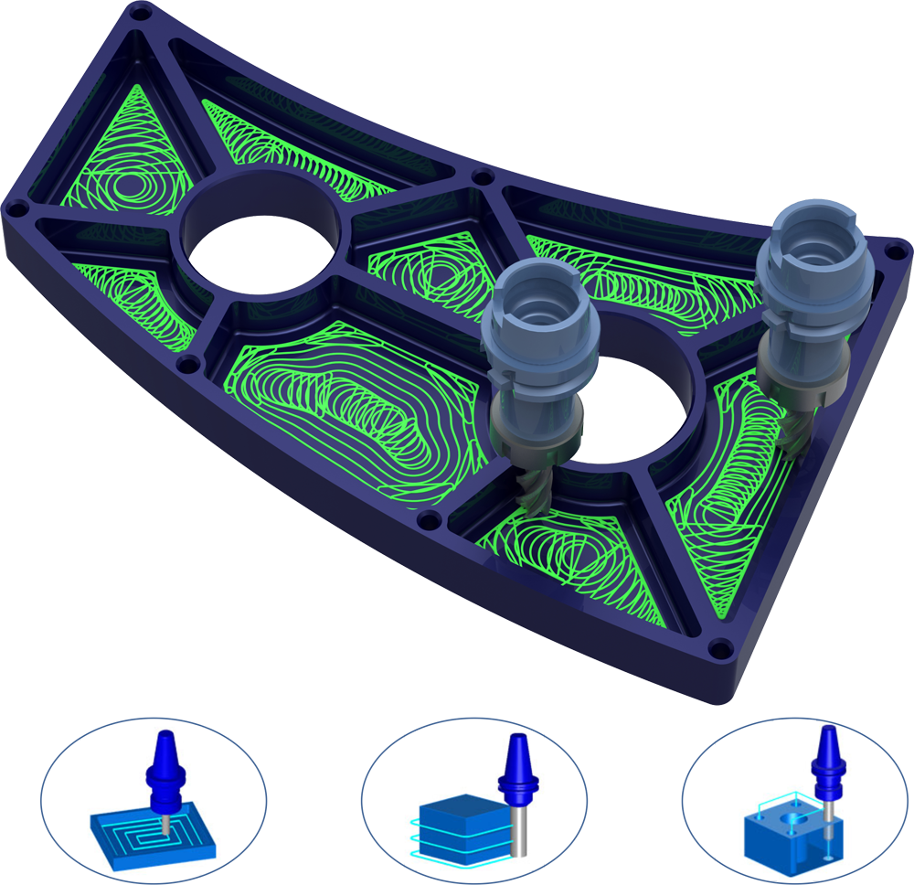 Система SURFCAM 2 Axis SE / Velocity 2 Axis позволяет создавать оптимизированные траектории движения инструмента для 2-координатной токарной, фрезерной и 2-4-координатной электроэрозионной обработки.